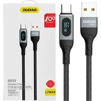 Dudao Kabel USB USB-A - USB-C 1 m Czarny (6973687243678)