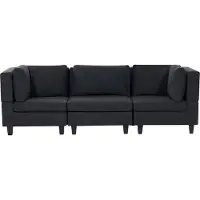 Beliani Canapé Modulable Unstad Noir Symétrique