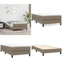 vidaXL Cadre de lit Taupe 80x200 cm Tissu