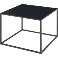 En.casa Table basse 'Solund' acier 60 x 60 x 45 cm noir, mat