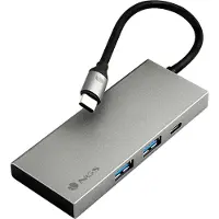 NGS WONDER DOCK4 PRO, filaire, USB 3.2 Gen 1 (3.1 Gen 1) Type-C, 5 W, aluminium, USB 3.0, aluminium