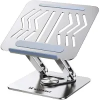 Wozinsky WRS-CPY84SS Support d'ordinateur portable en aluminium, Support pour notebook, Argent