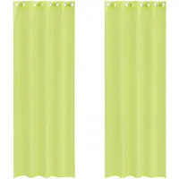 vidaXL Voile Rideaux avec oeillets 2 pcs. Vert pomme 140x260 cm