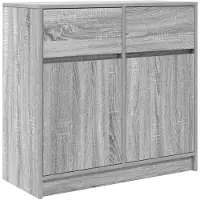 vidaXL Sideboard avec tiroir Gris Sonoma 80x34x76 cm Bois composite