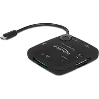 DeLOCK Lecteur de cartes USB OTG - Connecteur USB Micro B vers 3x USB A femel