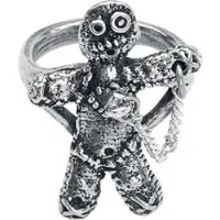 Alchemy Gothic Bague Gothic de - Poupée Vaudou - pour Femme - couleur argent - Taille S