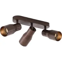 QAZQA Spot encastré rond bronze foncé GU10 50 mm 3 lumières - Stanley