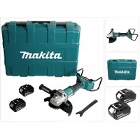 Makita Meuleuse d'angle sans fil DGA 900 GKX2 36 V (2x18 V) 230 mm sans balais + 2 batteries 6,0 Ah + Ezynut + mallette - sans chargeur