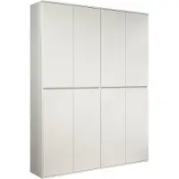 Trendteam Vestiaire multifonction Nevada 8 portes blanc mélaminé L/H/P env. 148/191/34 cm