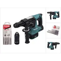 Makita DHR 243 Z Marteau perforateur sans fil 18 V 2,0 J SDS plus Brushless + 5 pces. set de forets - sans batterie, sans chargeur