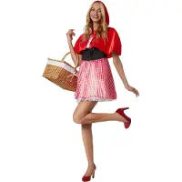 Dressforfun cape rouge pour femme - M - Costume carnaval - Halloween - Déguisement - Tenue de soirée - Tenue de carnaval - Tenue de fête