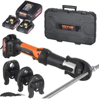 Vevor Kit d'outils de sertissage de tuyaux électriques alimentés avec 2 batteries 18 V 2,0 Ah