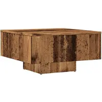 vidaXL Table basse imitation vieux bois 60x60x31,5 cm Bois composite