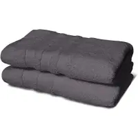 Lovely Home Serviettes De Bain Lovely Home Lot De 2 70 X 140 Cm Coton 500 G/M² Anthracite