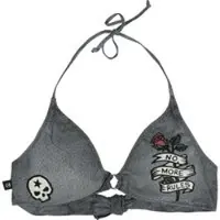 Rock Rebel by EMP Haut de bikini de - Haut de Bikini Imprimé Old School - S - XXL - pour Femme - gris foncé/noir - Taille XL