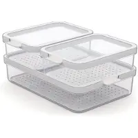 Rotho Organisateur pour réfrigérateur Roto, lot de 3 pièces, CAUMA