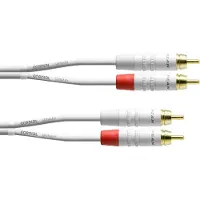 Cordial Cable Audio Double RCA 3 M Blanc