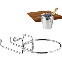 Relaxdays Support seau champagne, pour table, Rafraîchisseur de bouteille, Argent