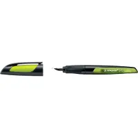 Stabilo EASYbuddy A stylo-plume, droitier, noir/citron vert largeur de plume : A, stylo pour apprendre à (1x)