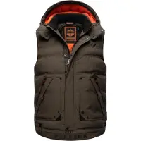 STONE HARBOUR Gilet 'Egoor' moka / orange foncé