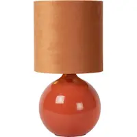 Lucide Lampe de table avec abat-jour Esterad orange, 1xE14x40W, verre, dimensions : 47x24x24 cm, IP20,