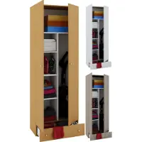 Hioshop armoire rangement garage, armoire a balai exterieur, armoire a balai interieur, armoire balai exterieur