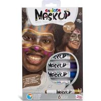 Carioca Set de 6 crayons en cuir Maskup, métallique,