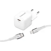 Intenso 7803052 W30C + C315L Lightning-Kabel GaN-Ladeadapter weiß, 30 Watt