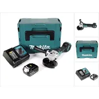 Makita DGA 517 RG1J Meuleuse d'angle sans fil 18V 125mm + 1x Batterie 6,0Ah + Chargeur + Coffret de transport Makpac 3