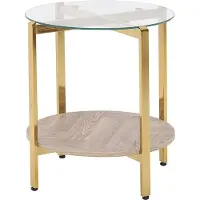 Beliani Table D'appoint Lovell Doré