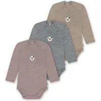 Normani Barboteuse / body 'Auckland' beige / gris chiné / blanc