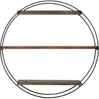 Homitis Etagère murale moderne Woody Fashion | 100% bois d'épicéa et métal | Noyer noir