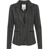 Ichi Blazer 'IH RUTI' gris foncé / blanc