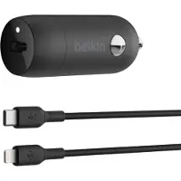 Belkin Components - Adaptateur secteur pour voiture - 30 Watt - 3 A - Fast Charge, Power Delivery 3.1 (USB-C 24 broches) - NoirRechargez un