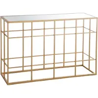 J-Line Console barre metal/verre or