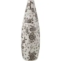 J-Line Vase zen porcelaine blanc/noir