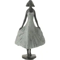 J-Line Fille regardant ciel resine noir/gris large