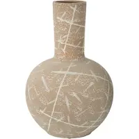 J-Line Vase dune globe gres beige/blanc