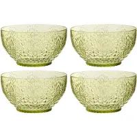 J-Line Boite 4 bols plastque vert