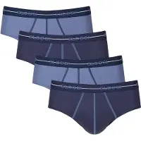 Sloggi Slip bleu foncé / blanc