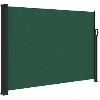 vidaXL Marquise latérale extensible vert foncé 140x300 cm