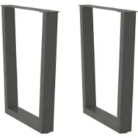 vidaXL Pieds de table de salle à manger en V 2 pièces Anthracite 60x(72-73,3) cm Acier