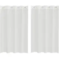 vidaXL Voile Rideaux avec illets 2 pcs. Blanc