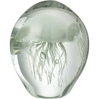J-Line Presse papier calypso verre transparent/vert small