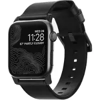 Nomad Apple Watch 44/45/46/49 mm Bracelet Cuir Noir