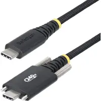 StarTech.com .com Câble de Charge USB-C de 3m, Verrouillage par Vis Latérale, 240 W (5A) PD EPR, Gaine en Silicone avec Nylon Tressé, Câble de Charge USB 2.0, USB-IF, Cordon de Charge USB-C Robuste