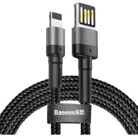 Baseus Cafule 2.4A 1M Lightning Usb Cable (Double face) (Gris-Noir)