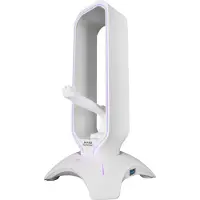 Mars Gaming Support pour casque de jeu MHHPROW RGB USB 3.0 blanc