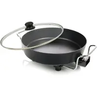 Princess 162367 XL Snackpan - Poêle électrique à snacks – Avec couvercle - Thermostat réglable - 1 800 W - Double résistance puissante - Grande capacité - 5,4 litres - Cordon d'alimentation de 1,5