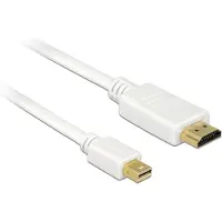 DeLOCK - Câble adaptateur - Mini DisplayPort mâle pour HDMI mâle - 50 cm - triple paire torsadée blindée - blanc - passif
